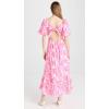 Women’s Floral Print Maxi Dress(Fuschia)
