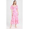 Women’s Floral Print Maxi Dress(Fuschia)