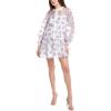 English Factory Floral Organza Buttoned Mini Dress(Lilac)