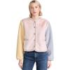 English Factory Women’s Colorblock Faux Fur Jacket