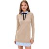 English Factory Women’s Combo Shirtdress(Taupe/Oxford Blue)