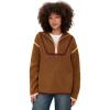 English Factory Women’s Contrast Piping Quarter Zip Sweater(Mocha Multi)