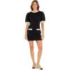 English Factory Women’s Contrast Rib Detailed Mini Dress(White)