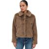English Factory Women’s Faux Fur Collared Jcaket(Tan)