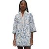 English Factory Women’s Floral Embroidery Mini Dress(Blue)