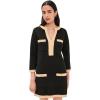 English Factory Women’s Mini Knit Dress(Black/Camel)