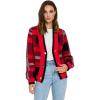 English Factory Women’s Plaid Cardigan(Red Multi)