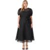 English Factory Women’s Plaid See Through Top Black 1X