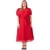 English Factory Women’s Plaid See Through Top Red 1X