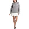 English Factory Womens Polo Mixed Media Mini Dress, M, Grey