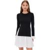 English Factory Women’s Poplin Combo Knit Dress(Black/White)