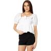 English Factory Women’s Poplin Corsage Top(White)