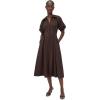 English Factory Women’s Shirt Midi Dress(Brown)