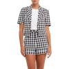 English Factory Women’s Short Sleeve Blazer Black
