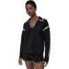 English Factory Women’s Stitch Detail Knit Collar Top(Black/White)