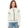 English Factory Women’s Stitch Detailed Chunky Crew Neck Sweater(Cream/Black)
