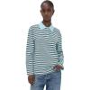 English Factory Women’s Stripe Collar Sweatshirt(Light Blue/Beige)