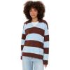 English Factory Women’s Stripe Rugby Collared Sweater(Brown/Powder Blue)