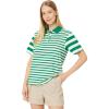 English Factory Women’s Stripe Short Sleeve Knit Top(Green)