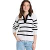 English Factory Women’s Striped Collared Sweater(White/Black)