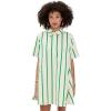 English Factory Women’s Striped Kaftan Mini Dress(Green Multi)