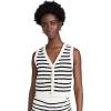 English Factory Women’s Striped Knit Vest Top(Ivory/Black)