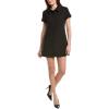 English Factory Womens Velvet Button Collar Mini Dress, M, Black