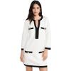 English Factory Women’s White and Black Mini Knit Dress(White/Black)