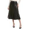 PU High Waisted Midi Skirt