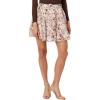 Printed Linen Tiered Mini Skirt(Multi)
