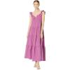 Ruffle Sleeve Maxi Dress(Purple)