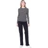 Striped Viscose Sweater by ENGLISH FACTORY(Black/White)