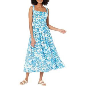 English Factory Floral Cross-Back Maxi Dress Blue SM