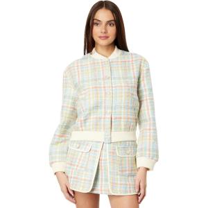 English Factory Plaid Boucle Bomber Jacket Multi LG