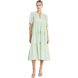 English Factory Tiered Midi Dress(Chartreuse)