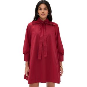 English Factory Women’s Bow Shirt Dress(Burgundy)