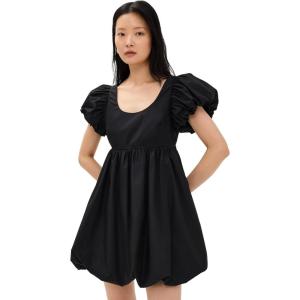 English Factory Women’s Bubble Scoop Neck Dress(Black)