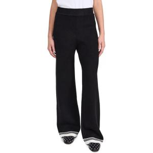 English Factory Women’s Contrast Stripe Detail Pants(Black/Ivory)