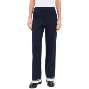 English Factory Women’s Contrast Stripe Detail Pants(Navy/White)