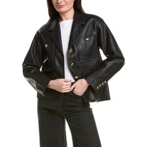 English Factory Womens Drop-Shoulder Jacket, M, Black