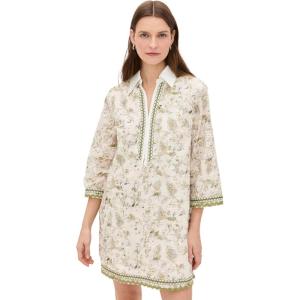 English Factory Women’s Floral Embroidery Mini Dress(Green Multi)