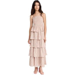 English Factory Women’s Floral Smocked Multi Tiered Dress(Ivory)