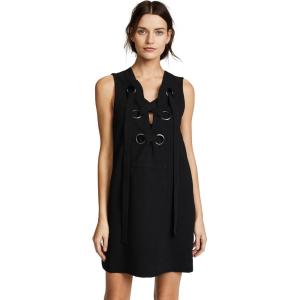 English Factory Women’s Lace Up Front Dress(Black)