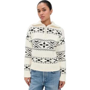 English Factory Women’s Motif Zip Up Sweater(Black/White)