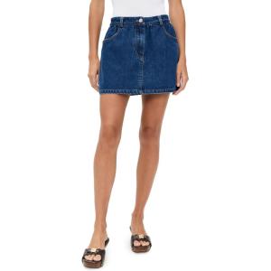 English Factory Women’s Ruffle Denim Skort(Dark Denim)