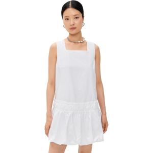 English Factory Women’s Shirring Detailed Sleeveless Dress(White)