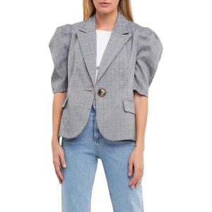 English Factory Women’s Short Puff Sleeve Jacket