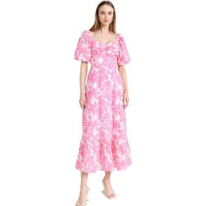 Women’s Floral Print Maxi Dress(Fuschia)