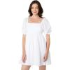 English Factory Mix Media Mini Dress(White)