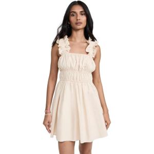 English Factory Women’s Ruffled Detail Mini Dress(Beige)
